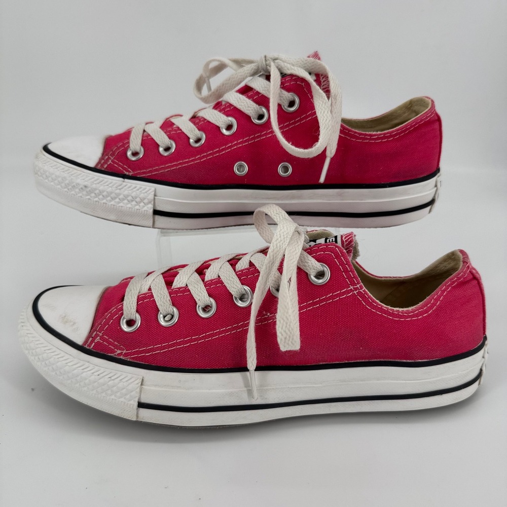 Converse Chuck Taylor All Star Low Pink Canvas Sneakers 132298F Womens 8 - Picture 2 of 7